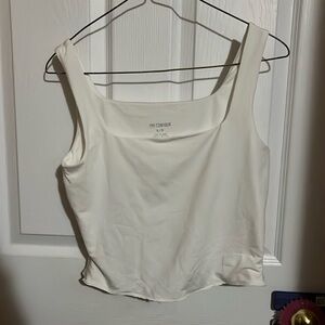 White Crop Tank Top(Altered)